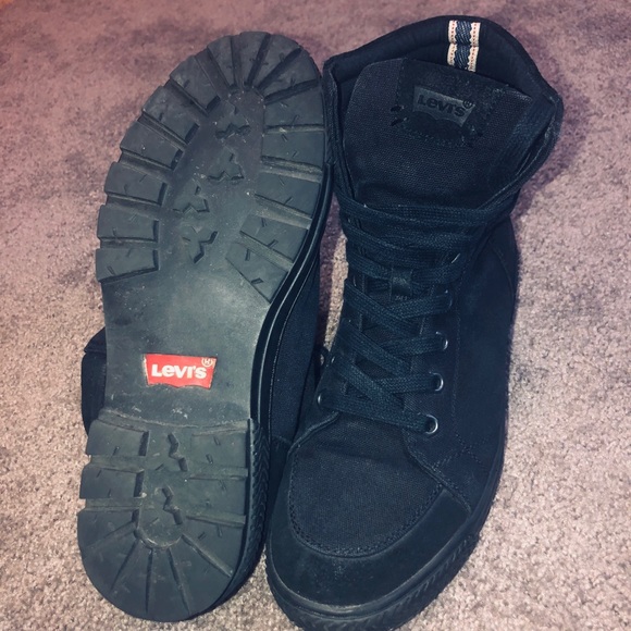 levi high top boots